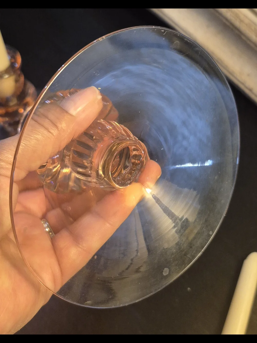 2 Pink Depression Glass Candlestick Holders Tiffin-Franciscan or Fostoria